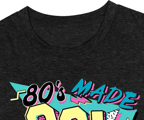 Vista 6 de Camisa Made Me de los años 80 Baby 90 para mujer, tallas grandes, trajes de los años 90, camisetas retro de los años 80