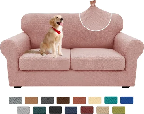 Vista 105 de XINEAGE Funda de diván para sofá en forma de L, fundas de sofá modular para mascotas, funda de asiento de sofá antideslizante lavable, fundas