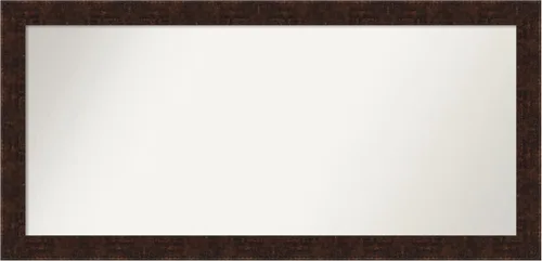 Vista 136 de Amanti Art Espejo de baño de bronce para sobre fregadero, 24 x 24 pulgadas, espejo de tocador cuadrado estrecho de bronce Manhattan, marco de madera