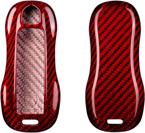 Vista 8 de Funda para llavero de fibra de carbono auténtica y genuina 100% pura, ajuste deportivo para Porsche Boxster Turbo Cayenne Panamera Macan Cayman 911