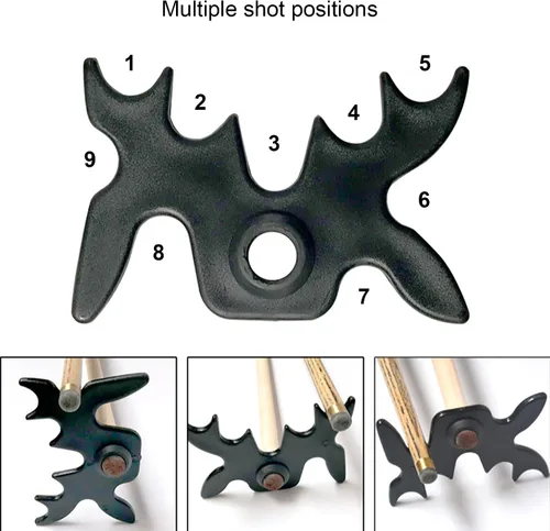 Vista 3 de Paquete de 4 cabezales de puente para taco de billar, accesorios de plástico para mesa de billar, puente de plástico negro, cabeza de puente