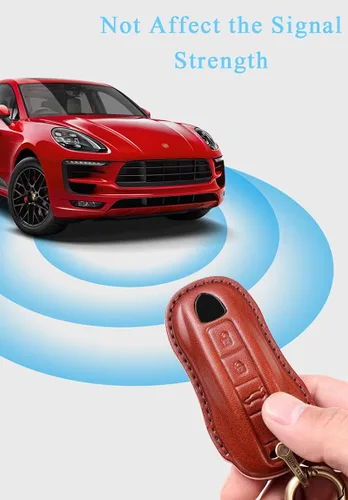 Vista 3 de SANRILY - Funda para llave de 3 botones para Porsche Cayenne 911 Cayenne Coupe Panamera 2020 sin llave con mando a distancia de protección completa