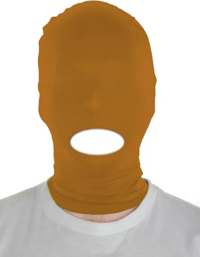 Vista 27 de Sheface Máscara con capucha de boca abierta de elastano para hombre y mujer, disfraz de cosplay de Halloween Negro