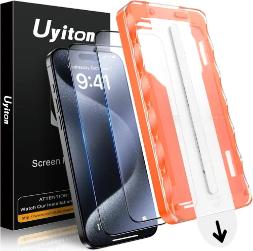 Vista 11 de Uyiton Protector de pantalla de privacidad para iPhone 16 Pro Max, [fácil de instalar] [cero burbujas] de cobertura completa inastillable