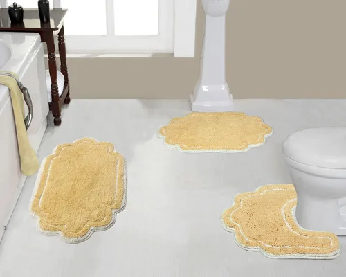 Vista 14 de Home Weavers - Tapete de baño 100% algodón copetudo, supersuave y absorbente, lavable a máquina y apto para secadora lino
