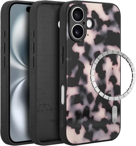 Vista 11 de Funda para iPhone 17 Pro, cubierta delgada de TPU con diseño de caparazón de tortuga ligera para mujeres, soporte para teléfono con protección Carey