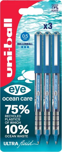 Vista 14 de uni-ball Eye Ocean Care UB-150ROP - Bolígrafos negros de punta redonda de 0.020 in para escritura súper suave, dibujos, arte, manualidades