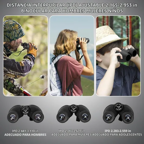 Vista 7 de Prismáticos compactos de 12 x 30 para adultos y niños, observación de aves