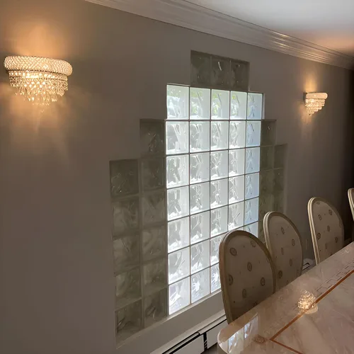 Vista 6 de Prismas de carámbano de cristal con 2 luces, aplique de pared para sala de estar, comedor, baño, espejo de tocador, pasillo, dormitorio, armario