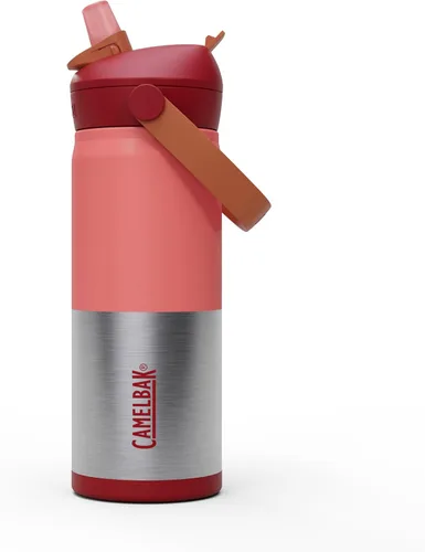 Vista 13 de CamelBak Thrive Flip Straw Kids Bite Valve Stainless Steel Water Bottle Biking Dogs, 12oz Perros en bicicleta