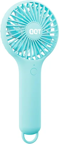 Vista 11 de QQT Mini Ventilador de Mano, Pequeño Enfriador Personal con 3 Velocidades, Portátil a Batería, Secador de Pestañas de Maquillaje Recargable por USB