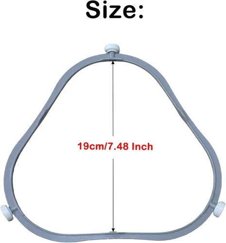 Vista 2 de Paquete de 2 anillos de soporte para tocadiscos de microondas W11252182/8206227 de 7.48 pulgadas, pieza de repuesto de soporte de bandeja de vidrio