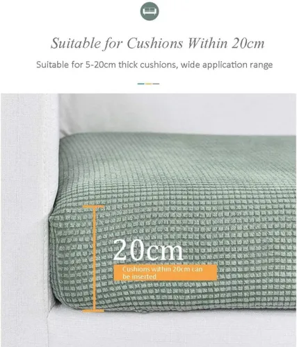 Vista 5 de Cojín protector para sala de estar, protege la funda de cojín del sofá, protector de cojín de sofá de alta elasticidad, funda de asiento de sofá