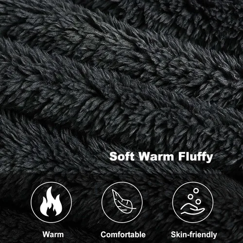 Vista 4 de Hellomamma Batas largas para hombre con capucha de longitud completa con capucha de forro polar mullido