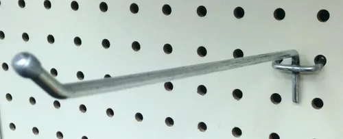 Vista 4 de Ganchos de clavija de 1 pulgada, ganchos para panel de exhibición de tablero perforado, paquete de 40