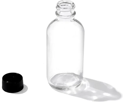 Vista 4 de Smith's Mason Jars Botellas de vidrio de 2 onzas con tapas con embudo de vertido, ideal para botellas de salsa picante, whisky, almacenamiento