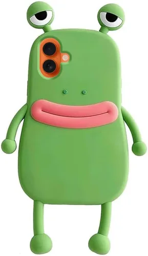 Vista 13 de Yatchen - Funda fea compatible con iPhone 6 Plus/7 Plus/8 Plus, carcasa de teléfono kawaii de dibujos animados en 3D, rana linda de silicona suave