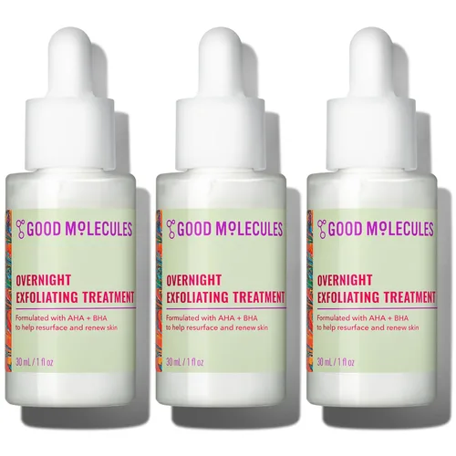 Vista 8 de Good Molecules Tratamiento exfoliante nocturno - Exfoliante facial con fórmula ligera AHA y BHA - Minimizador de poros, cuidado facial de la piel