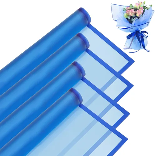 Vista 8 de Gloreyan 20 hojas de papel de regalo de flores negras, ramo de floristería, papel de regalo de flores frescas para manualidades, con borde negro