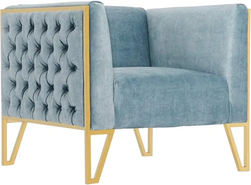 Vista 12 de Manhattan Comfort Vector - Sofá de terciopelo de 81.5 pulgadas para sala de estar, acolchado de espuma, tapicería con botones, marco de acero