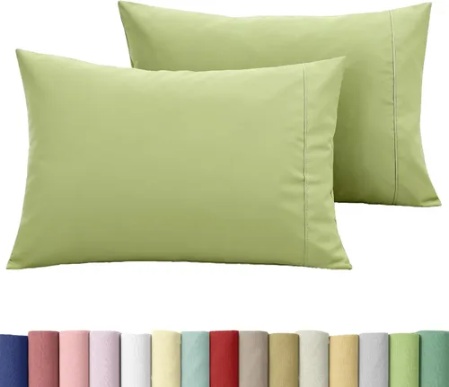 Vista 11 de WINLIFE Juego de 2 fundas de almohada de algodón 100%, tamaño estándar, de fibras largas, 20×26 pulgadas, fundas de almohada frescas, transpirables