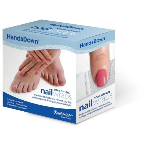Vista 2 de Graham Envolturas de uñas de gel para remojar las manos hacia abajo, 100