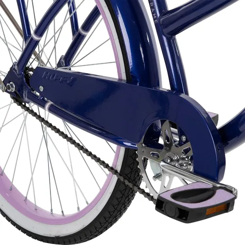 Vista 5 de Huffy Cruiser Bike, Fairmont or Woodhaven Model, 20/24/26 Inch Sizes, Perfect for Casual Rides, Ergonomic Design, Rear Rack and Basket on Woodhaven