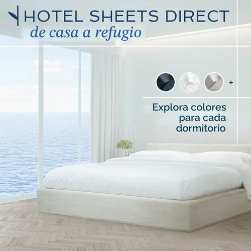 Vista 9 de Hotel Sheets Direct - Juego de sábanas 100% viscosa derivada de bambú tamaño individual - sábanas refrescantes con 1 funda de almohada 01-Blanco