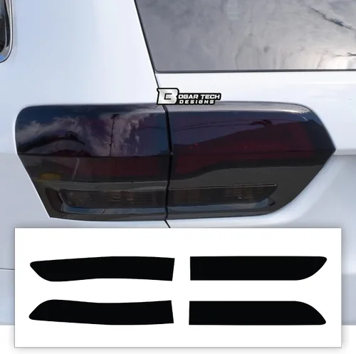 Vista 11 de BOGAR TECH DESIGNS Cubierta tintada para luz de freno trasera y reflector de parachoques compatible con Jeep Grand Cherokee 2014-2021, oscura