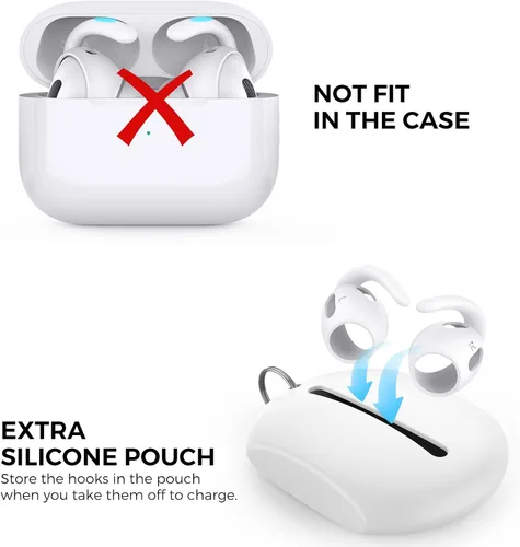 Vista 3 de AhaStyle Ganchos de silicona para AirPods Pro 2 y funda de lujo para Airpods Pro 2