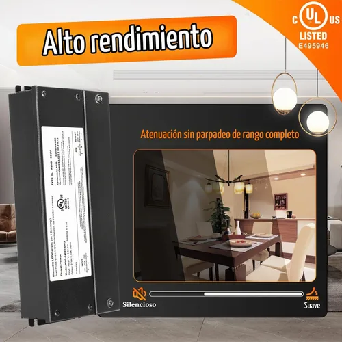 Vista 7 de 150W Dimmable LED Driver 24V, 110V-277V AC a 24V DC llevó el transformador Compatible con atenuador Lutron y Leviton