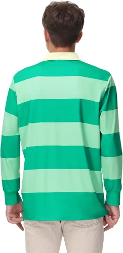 Vista 6 de Arvilhill Disfraz de Halloween para adultos, camisa polo clásica a rayas