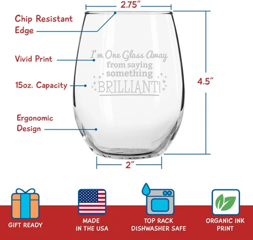 Vista 2 de Juego de 4 copas de vino divertidas sin tallo (15 onzas) - Divertido regalo de copas de vino para mujeres, fiestas, eventos, diversión de anfitrión