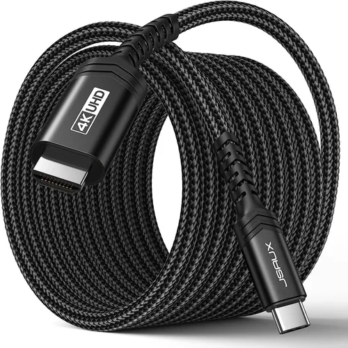 Vista 14 de JSAUX Cable USB C a HDMI de 3.3 pies Cable USB 3.1 tipo C a HDMI 2.0 de 4K a 60Hz, compatible con Thunderbolt 3/4, iPhone 16/16 Plus/16 Pro/16 Pro