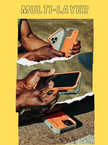 Vista 5 de ArmadilloTek Vanguard - Funda diseñada para iPhone 12 / iPhone 12 Pro (6.1 pulgadas) de grado militar, cuerpo completo, resistente, con protector