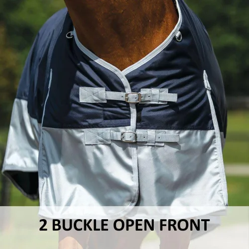 Vista 7 de Dura-Tech Viking Horse Turnout - Sábana de participación Parte delantera abierta con 2 hebillas Manta impermeable, resistente al viento