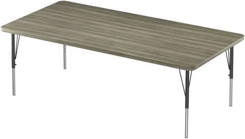 Vista 42 de Correll - Mesa rectangular de actividades para el aula de 24 x 36 pulgadas, altura ajustable (19-29 pulgadas), parte superior de nogal colonial