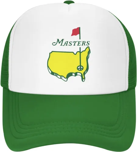 Vista 2 de Yeltajev Gorra de golf de malla de béisbol de ala plana, ajustable, estilo hip hop, unisex, verde, para papá y maestros