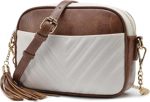 Vista 8 de lola mae Bolso bandolera acolchado, bolso de hombro de diseño moderno Shoulder Purse