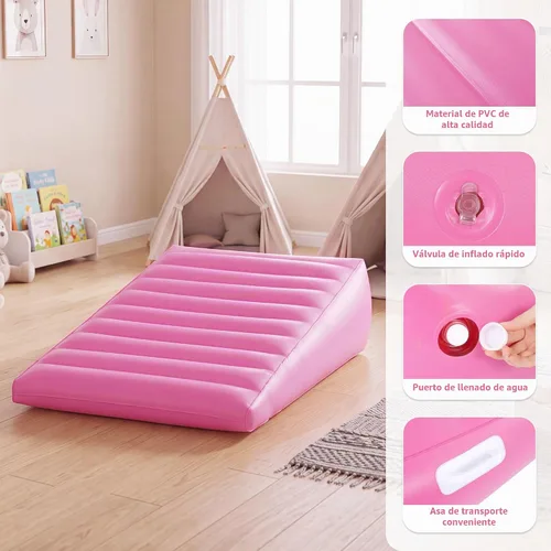 Vista 4 de MABOZOO Colchoneta inflable de cuña de gimnasia, base de llenado de agua