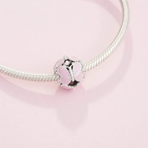Vista 4 de PANDORA Joyería de mariposa rosa de plata de ley Metal Esmalte no aplica