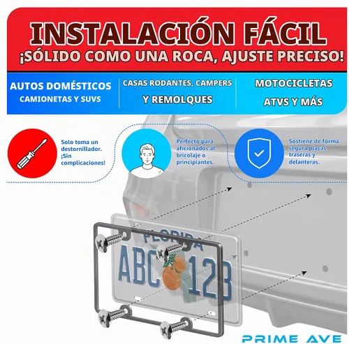 Vista 5 de Tornillos de matrícula de acero inoxidable para matrículas, marcos, cubiertas, juego de tornillos para placa de matrícula a prueba de óxido