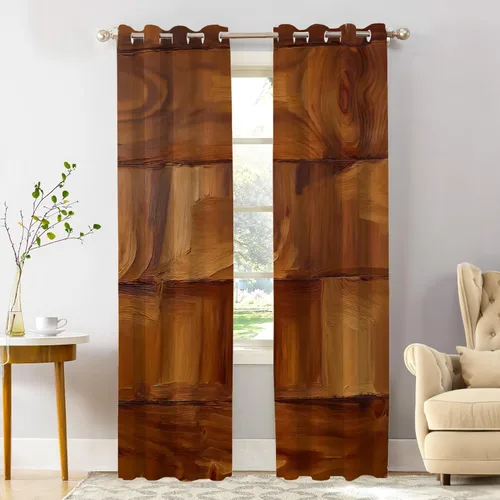 Vista 99 de Shrahala Floral Abstract Design Blackout Curtain Tiers, Minimalist Flower Illustration Kitchen Valance Light Blocking Tier Drapes with Rod Pocket, 2