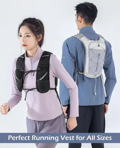 Vista 7 de TRIWONDER Mochila de hidratación para correr, chaleco de agua ligero para hombres y mujeres, paquete de agua de hidratación para ciclismo, correr