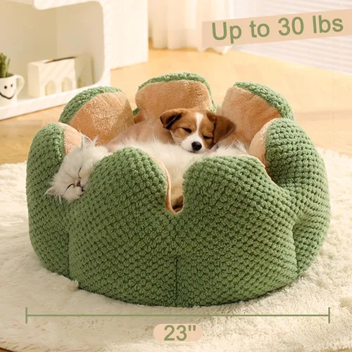 Vista 6 de CWV Lindas camas para gatos, camas para gatitos, camas suaves para perros pequeños, camas lavables para mascotas para cachorros y gatitos