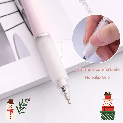 Vista 3 de Aisibeiger Bolígrafo de punta redonda con tinta negra, bolígrafos de bola con agarre súper suave, punta media de 1.0mm, bolígrafos de oficina