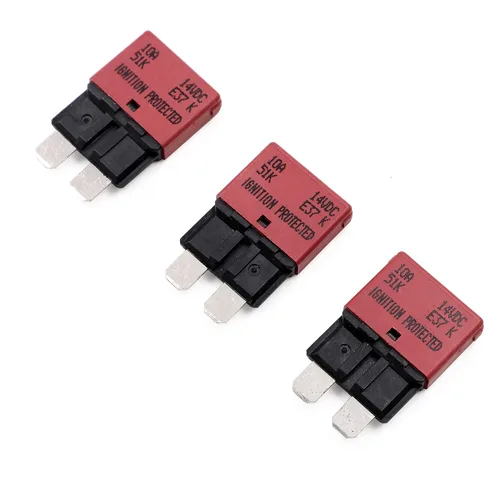 Vista 6 de Disyuntor de fusibles de reinicio manual de 12 V, 24 V, 3 A, ATO/ATC de perfil bajo – UL – Disyuntores reiniciables tipo 3 amperios, kit de fusibles