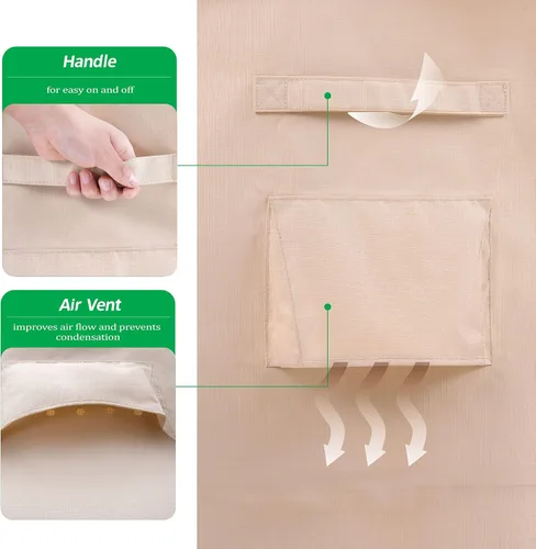 Vista 7 de F&J Outdoors Fundas para muebles de patio, impermeables, resistentes a los rayos UV, tela antidesgarros, cubierta para mesa de exterior, cubierta