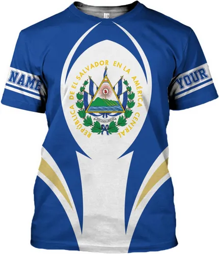 Vista 3 de Camiseta personalizada de El Salvador con bandera de El Salvador para hombres, mujeres, orgullo salvadoreño, camiseta de El Salvadoreña