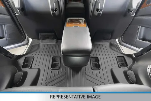 Vista 5 de SMARTLINER Juego de alfombrillas de piso de ajuste personalizado de 3 filas para Honda Pilot 2016-2022